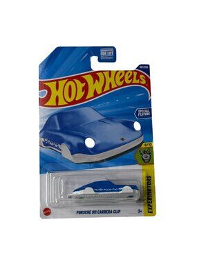 Hot Wheels Porsche 911 Carrera Clip Experimotors 6/10 Blue White 2025